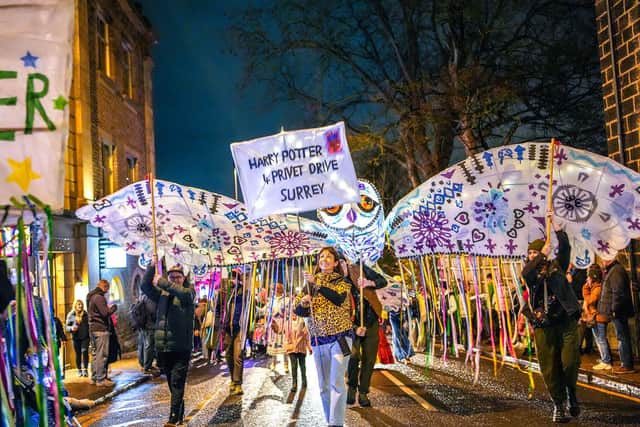 2025’s Lantern Parade on Farsley Town Street.