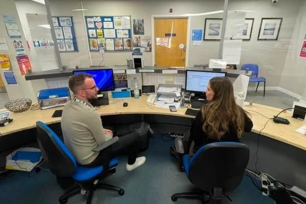 The Business Manager and the Patient Navigator at The Light Surgery in Leeds, a practice helped by AI researchers from the University of Leeds.