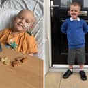 Oliver Harrison started school last week after spending Christmas and his birthday in a coma. 
