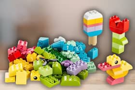 LEGO DUPLO bricks are designed for little hands and can be used to create colourful models through open-ended play.