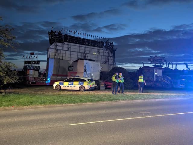 Police at an ongoing incident in Maltby