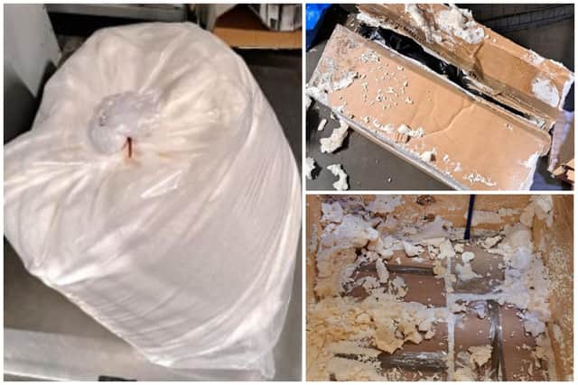 The ketamine was found in expanding foam.