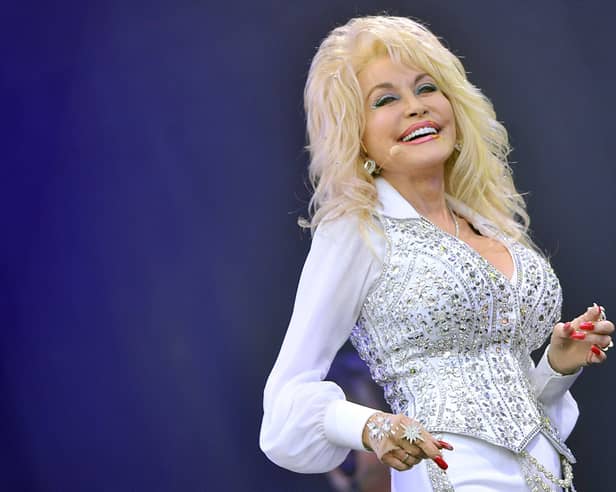 Dolly Parton performs at Glastonbury in 2014