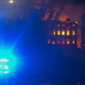 A fire at Dalton Mills in Keighley, West Yorkshire on 12 September 2026.
