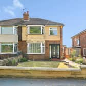 The Styebank Lane home occupies a generous plot, with an attractive front garden complementing its semi-detached setting