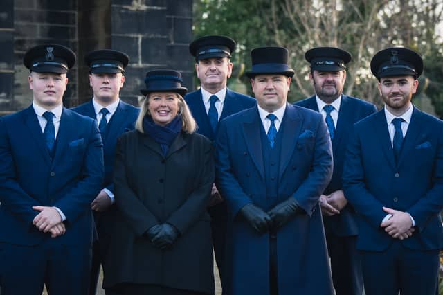 Gateway Funeral Services owners Emma and Richard Arnold with members of their dedicated team.