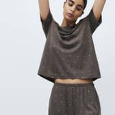 M&S’s Cotton Rich Printed Cropped Pyjama Set costs £12.50 