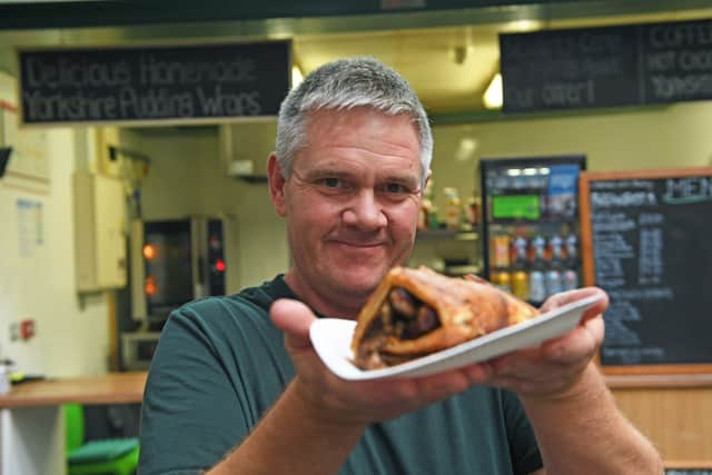 Mike Pratt owner of The Yorkshire Wrap Company with yorkshire wrap
