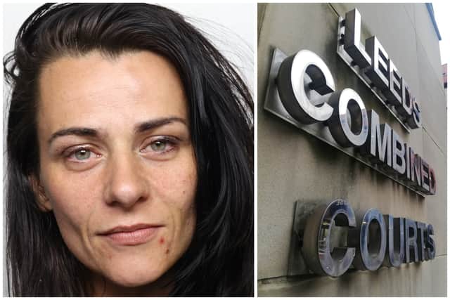 Knowles (pictured) was jailed for a string of burglaries, including the home of her dying grandfather as he slept.
