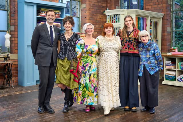 The Great British Sewing Bee finalists and presenters
