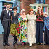 The Great British Sewing Bee finalists and presenters