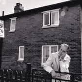 Cyril Jeffries pictured outside the house he was trying to sell on Middleton Park Mount.
