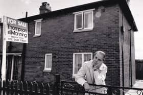 Cyril Jeffries pictured outside the house he was trying to sell on Middleton Park Mount.