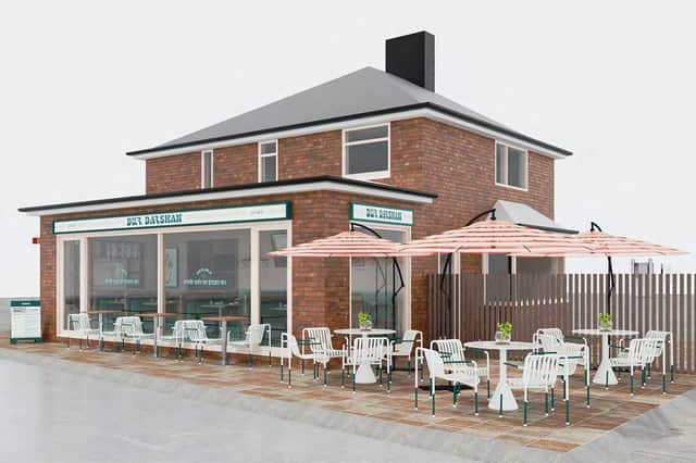 An artist's impression of Dur Dashan, which is opening on Cardigan Road