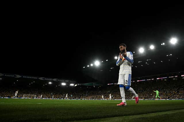 Jayden Bogle was awarded Leeds United’s second goal on Monday.