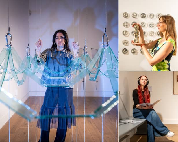 (Clockwise from left) Izzy Cheyne Jones, Laura Gooch and Melissa Nesbitt are some of those exhibiting at the Stanley and Audrey Burton Gallery this month