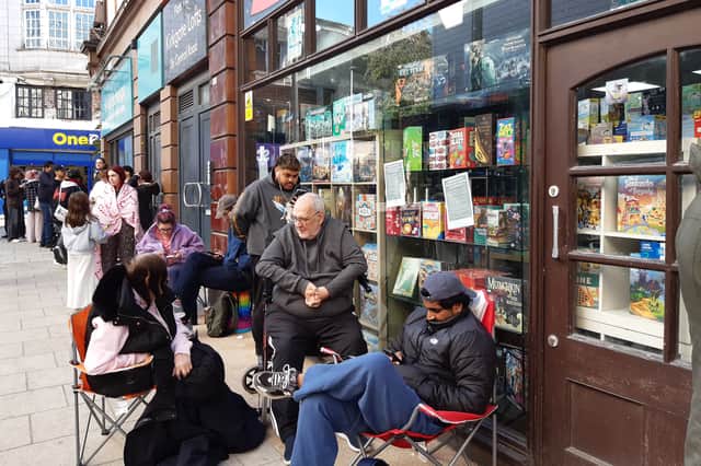 Leeds Pokémon fans camping out on chairs outside Travelling Man gaming shop