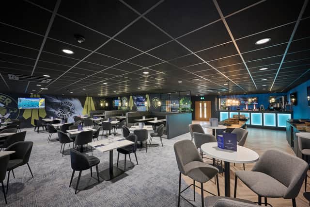 A marquee has been introduced to house hospitality throughout the development of the new West Stand