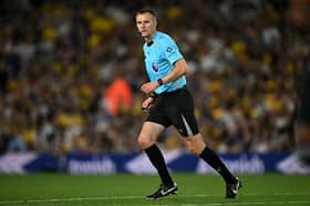 Referee Michael Salisbury waved away early claims for a Leeds United penalty on Monday night.