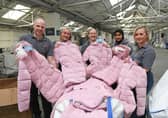 Yorkshire Children’s Charity’s (YCC) warehouse as staff and volunteers begin packing thousands of coats, shoes, pyjamas and bedding to support children across Yorkshire 
