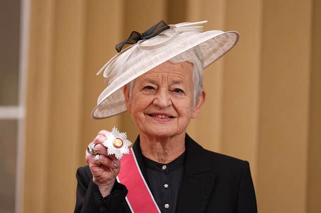 Dame Jacqueline Wilson after being made a Knight Grand Cross of the Order of the British Empire during an Investiture ceremony at Buckingham Palace