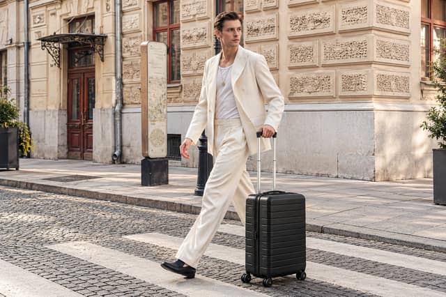 The 55x40x20cm black cabin suitcase is currently £25.49 in a limited-time Amazon deal.