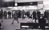 A busy Leeds City Station just before 8.55am on a January morning in 1983.