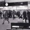 A busy Leeds City Station just before 8.55am on a January morning in 1983.