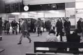 A busy Leeds City Station just before 8.55am on a January morning in 1983.