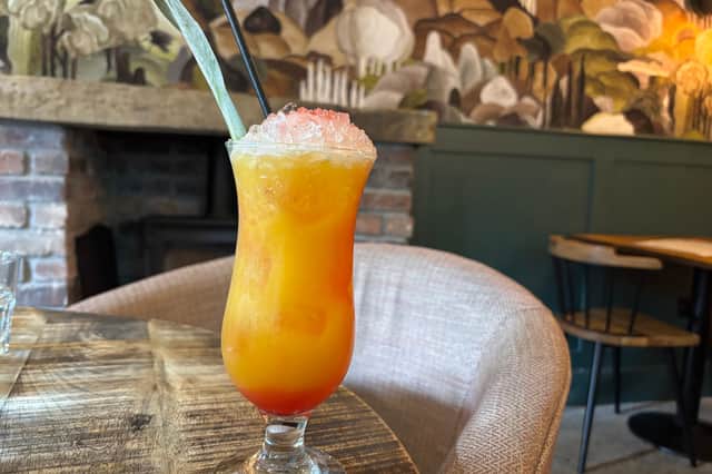 The Mango Sunrise was a beautifully presented cocktail
