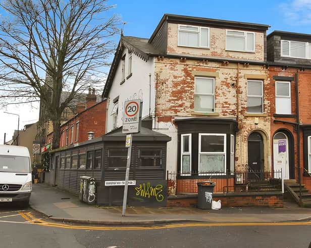 The end-terrace home in Ebberston Terrace is on the market for £325,000 in a popular part of Hyde Park
