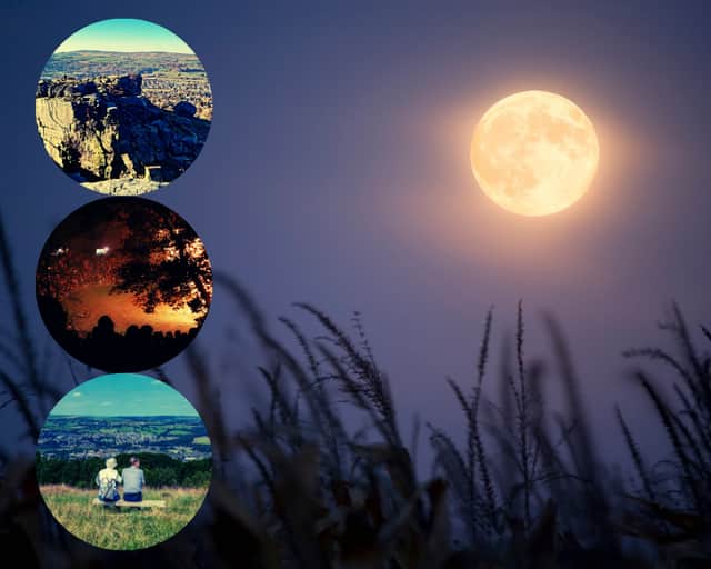 From the high rock faces of Otley Chevin to quiet moorland vistas, West Yorkshire offers plenty of dark-sky spots to view Saturday’s glowing Harvest Moon