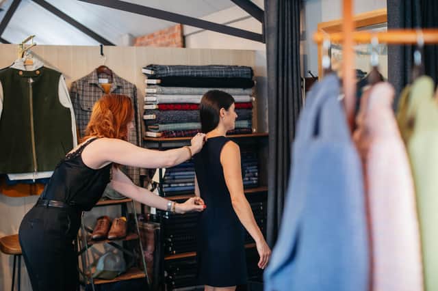 For 90 days, Sarah will wear the dress through work, travel, family life, meetings and social occasions