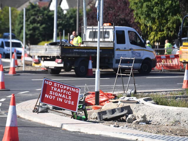 The new traffic signals at Lawnswood Roundabout will begin operating this week.