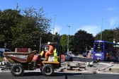 The rescheduled resurfacing work at the Lawnswood roundabout went ahead as planned on Monday night.