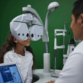 Children are often nervous during these eyetests
