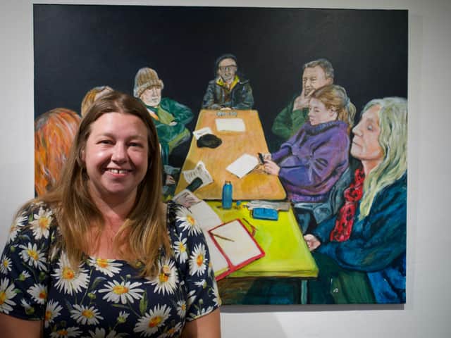 "A sense of belonging." Armley's Jenny Bratt with a piece from Here, Somehow, which celebrates local connection and familiarity