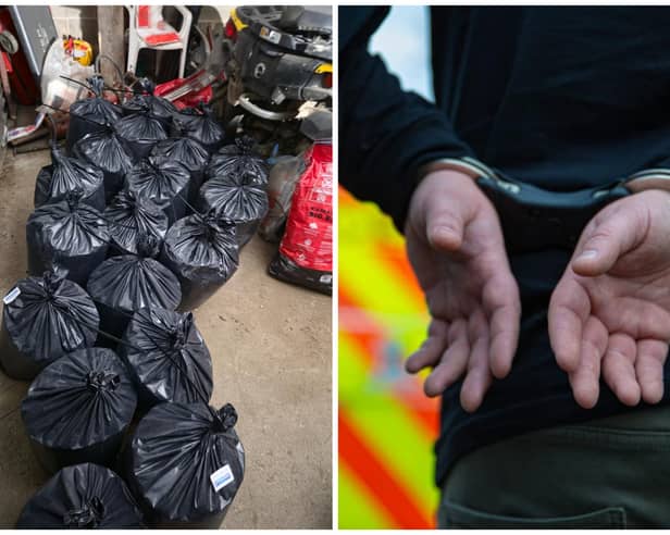Three men were arrested during the raid on Wednesday.