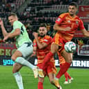 PERFECT START: For Leeds United defender Nico Elvedi, left, and his Switzerland side against North Macedonia in the Nations League.
