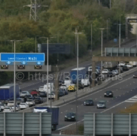 Drivers are facing tailbacks on the M1 northbound on the edge of Leeds following a collision that has closed the carriageway between Junction 43 and Junction 44