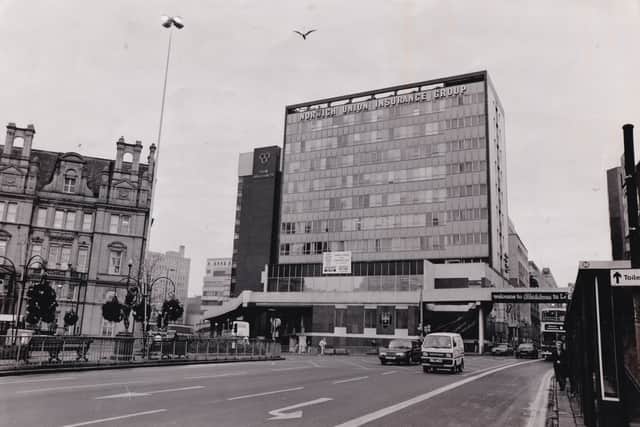 The Leeds Skywalk pictured in the 1990s.