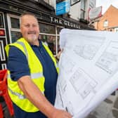 TL Inns founder Tony Lumb outside The George in Leeds City Centre
