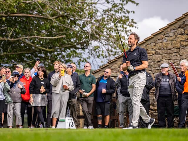 Sir Gareth Southgate was among the sporting legends taking part in the Yorkshire Invitational at Ilkley Golf Club in aid of Martin House Children’s Hospice