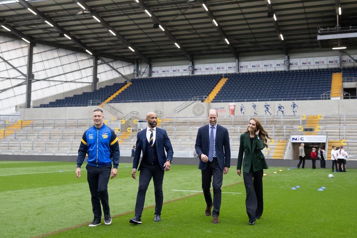 ‘He inspired us’: William and Kate visit Leeds Rhinos as they praise stars ...