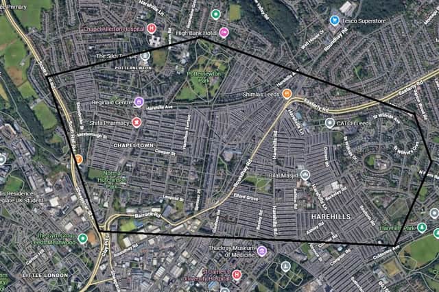 The order covers much of Harehills and Chapeltown.