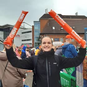 Supporters welcome Sir Kev to Headingley Stadium at Leeds