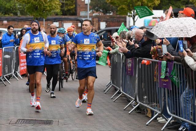 Sir Kevin Sinfield stopped at AMT Headingley, home of the Leeds Rhinos earlier today