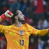 James Trafford celebrating England's 2-0 win over Czechia on Tuesday.