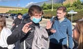 Jordan Laverack (left) leaving HMP Leeds on October 1
