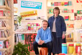 Owners Becky Palfrey and Andy Gray inside Colours May Vary in Leeds Corn Exchange